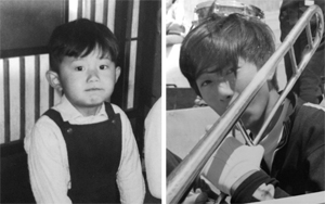左:4歳ころ 右:中2ころ